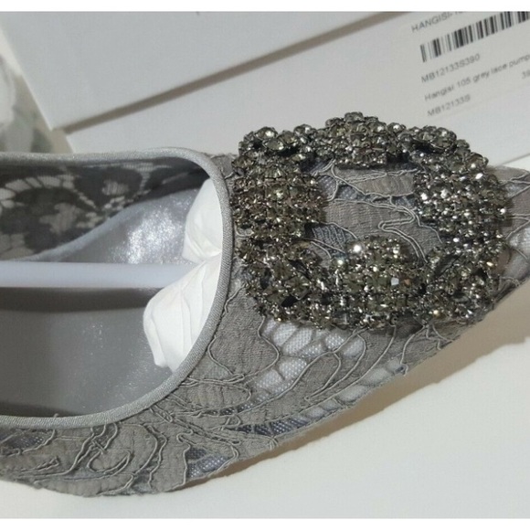 BNWT Manolo Blahnik Floral Print Satin BB Pumps - 39.5 - Picture 11 of 14